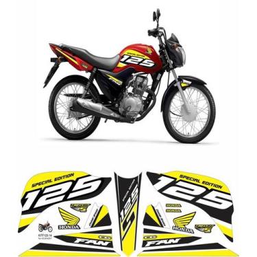 Imagem de Adesivo Cg Fan 150 2015 Kit Carenagem Amarelo - Resitank