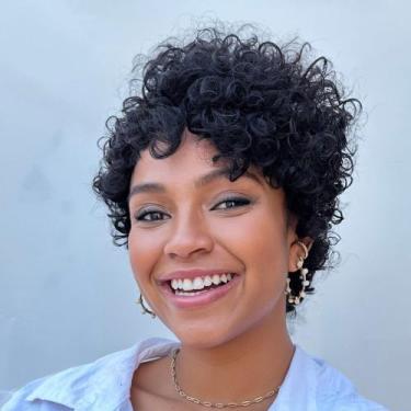 Imagem de Peruca Wig Humana Cacheada Curta EMILIA - Janet Collection, 1B Preto n