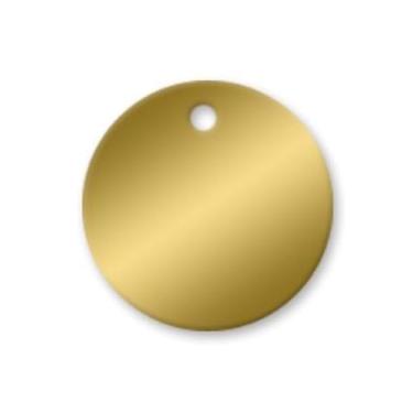 Imagem de Etiquetas de latão – Pacote com 25 círculos de 5 cm