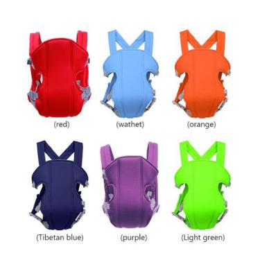 Imagem de Canguru Bebê Passeio Conforto Ergonômico 3 Posições Vermelho - CANGURU