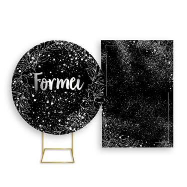 Imagem de Painel De Festa Redondo 1,50x1,50 + Painel Vertical 1,50x2,20 - Efeito