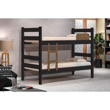 Imagem de Beliche Solteiro em MDF 198cm x 92,5cm Prisma - J&A Móveis