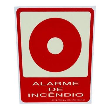 Imagem de Placa de Sinalização fotoluminescente ALARME INCENDIO 15X15 - ASELETRO