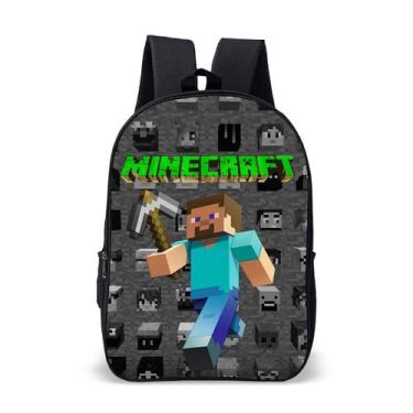 Imagem de Mochila Escolar Infantil Avulsa Game Minecrafit  Menino e Menina - Use