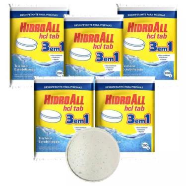 Imagem de Cloro Pastilha Multiplação 3 Em 1 Hidroall 5 Unidades 200g - Geral