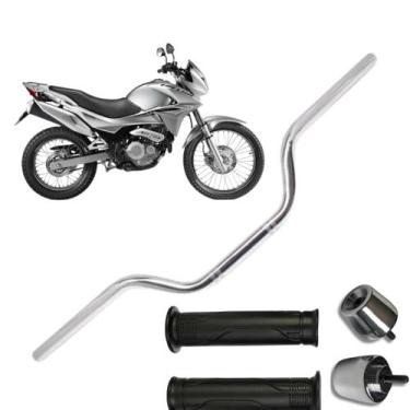 Imagem de Kit Guidão Falcon 2000/2007 Com Pesinho Pcx Manopla Pcx Peça Aço Motoc