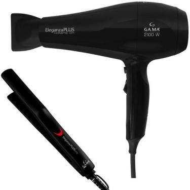 Imagem de KIT GAMA ELEGANZA PLUS CERAMIC ION - SECADOR 2100W 127V + PRANCHA 220º