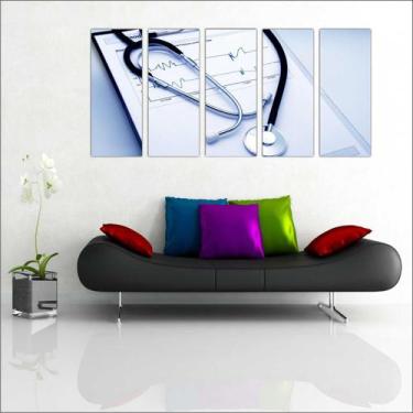 Imagem de Quadro Decorativo Medicina Consultórios Médicos Com 5 Peças GG5 - Vita