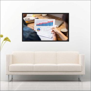 Imagem de Quadro Decorativo Escritórios Contabilidade Economia Com Moldura TT05 