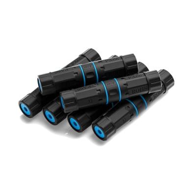 Imagem de Acoplador RJ45 acoplador em linha Cat7/Cat6/Cat5/Cat5e adaptador extensor de cabo de rede, fêmea para fêmea... (Pacote com 6 RJ45 impermeável, azul)
