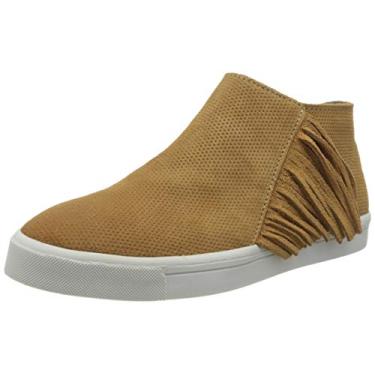 Imagem de Minnetonka Botas femininas com franjas Gwen bico redondo, Bege, 34
