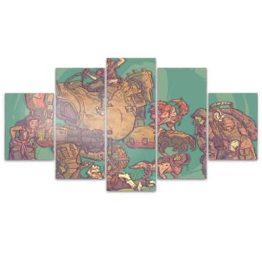 Imagem de Quadro Decorativo em Mosaico MDF Borderlands Grupo 115x60cm - Império 