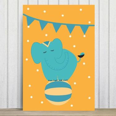Imagem de Placa Decorativa Infantil Circo Elefante MDF 30x40cm - Quartinhos