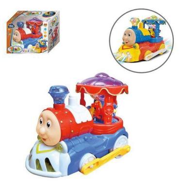 Imagem de Trem / trenzinho bate e volta projeta imagem + carrossel com som e luz
