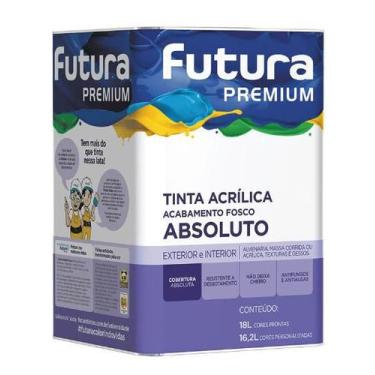 Imagem de Tinta Latex Acrílica Fosco Premium Absoluto Futura 18l Cores - Futura 