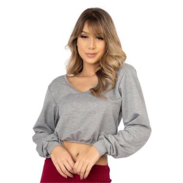 Imagem de Kit 10 Casacos Cropped Feminino Com Decote Moletinho Casual - Bella Fi