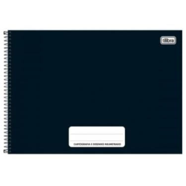 Imagem de Caderno Cartografia Milimetratado Pepper Preto 80Fls Capa Dura Tilibra