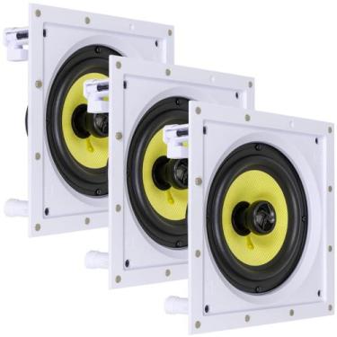 Imagem de Kit 3 Caixas de Som JBL CI6S Plus Arandela Quadrada 60W Branca