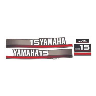 Imagem de Kit Adesivo Faixa Motor De Popa Yamaha Hp 15 Chumbo 93 A 97 - SPTS