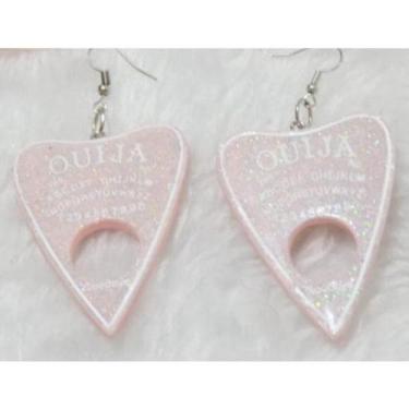 Imagem de Lindo Par de brincos misticos Ouija rosa candy exclusivos feitos a mão