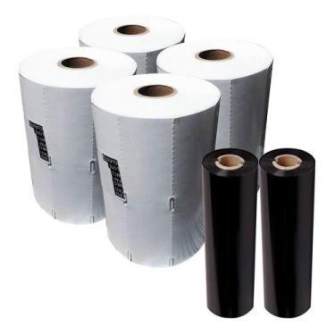 Imagem de Kit 4 Etiquetas De Preço Gondola + 2 Ribbons 105x74 - Evolution, Branc