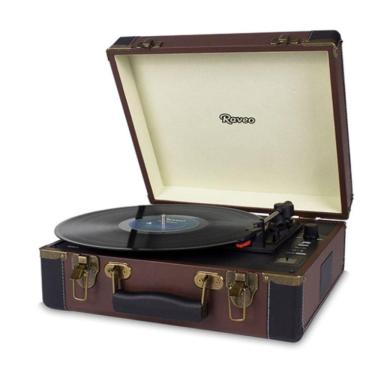 Imagem de Vitrola Sonetto Raveo Volare Marrom Toca Discos Bluetooth