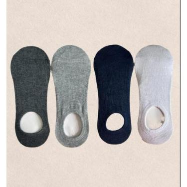 Imagem de Kit 3 pares meia sapatilha invisível esporte liso masculino - Filo Mod