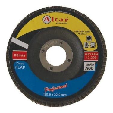 Imagem de  Disco De Lixa Flap 4.1/2 Grão 60 Inox Alumínio Aço - ALCAR