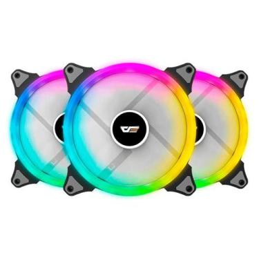 Imagem de Cooler Fan Ventilador  Gabinete Darkflash Cs140 3 Em 1 Rgb