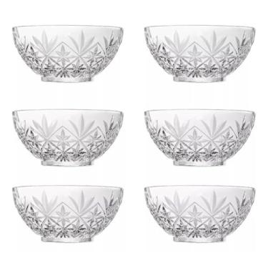 Imagem de Taça sobremesa Jogo 6 Taças de vidro para Sobremesa tigelas para doce 350 ML(350ML)