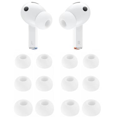 Imagem de ALXCD Fones de ouvido compatíveis com Galaxy Buds 3 Pro SM-R630N, 6 pares P/M/G, pontas de substituição de fones de ouvido, compatíveis com Galaxy Buds 3 Pro SM-R630, 6 pares brancos sml