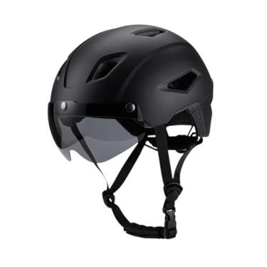 Imagem de Colaxi Capacete de bicicleta infantil para crianças Acessórios para capacete de bicicleta Confortável com viseira para mountain bike Ciclismo Ciclismo ao ar, Preto