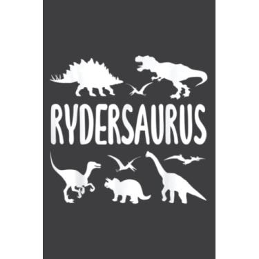Imagem de Dinosaur T Rex Dino Ryder Rydersaurus Boys Name Family: Lined Journal Notebook with Memo Diary Subject Planner, 6x9 inches, 120 Pages