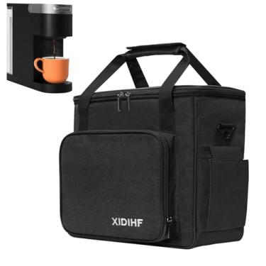 Imagem de XIDIHF Bolsa de Viagem para Cafeteira Keurig K-Slim - Estojo de Armazenamento Portátil com Vários Bolsos e Alça de Ombro - Ideal para Cafeteira de Dose Única e Acessórios, K-Slim