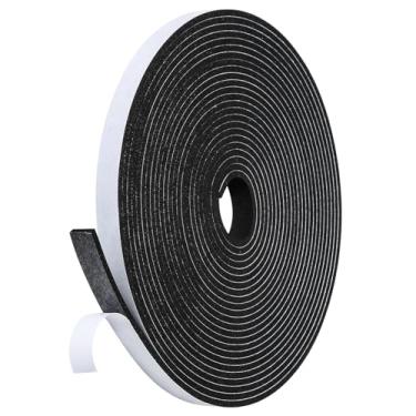 Imagem de Amzjjle Fita de Vedação de Porta com Vedação Contra Intempéries- 1/2"x1/8"x26 Pés, Adesivo Forte, À Prova de Luz, À Prova de Som, Fita de Espuma À Prova de Intempéries para Porta d (1/2 Polegada X 1/8