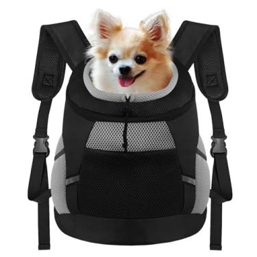 Imagem de SMONT Transportadora De Mochila Para Cães, Transportadora De Tórax Frontal Para Cães Pequenos E Gatos, Bolsa De Transporte Para Animais De Estimação Para Viagens, Caminhadas, Ciclismo Ao Ar Livre, Pre