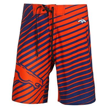Imagem de Bermuda Denver Broncos listrada, de poliéster, extra grande, 38