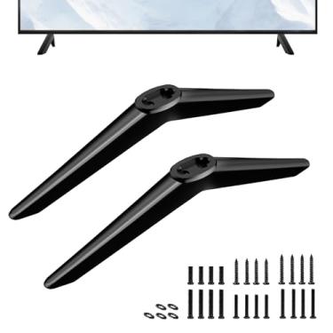 Imagem de Yaotieci Suporte de base para suporte de TV Westinghouse, para Westinghouse 4K QLED Ultra HD UHD Smart Roku TV sem bordas, adequado para TV orifício inferior de centro a centro distância de 10 mm/0,39