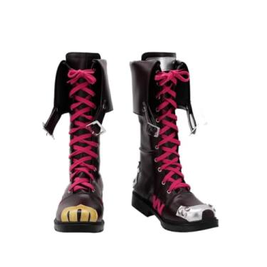 Imagem de COSGOGO Novos sapatos LOL Jinx Cosplay para Anime Game Arcane Jinx botas curtas mulher homem sapatos de Halloween, Multi, 35