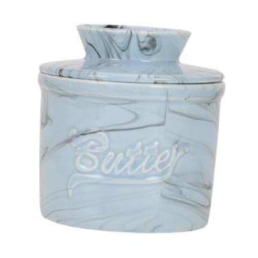 Imagem de WeiLaiKeQi Manteiga de Crock, Manteiga para Manteiga Macia, Presente de Boas-vindas, Manteigueira Francesa Recipiente de Manteiga de Porcelana para Café, Azul