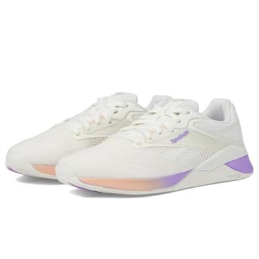 Imagem de Reebok Tênis feminino Nano X4 Cross Training, Giz/argila lavada/roxo digital, 38