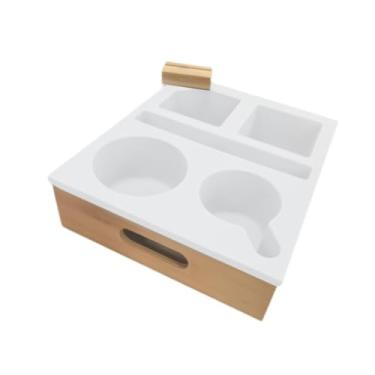 Imagem de IEUDNS Suporte de copo do sofá bandeja bonfixe suporte de copo do carro bandeja caixa de armazenamento de mesa suporte de bebida organizador para decoração, Branco