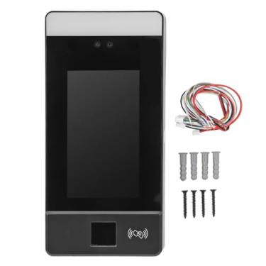 Imagem de Relógios de ponto Vomeko para funcionários, relógios de ponto com impressão digital, máquina de comparecimento com reconhecimento facial de 4,3 polegadas, relógio de ponto