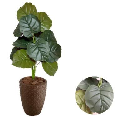 Imagem de Filodendro Artificial Bicolor Com Vaso Polietileno Completo - PlantaIm