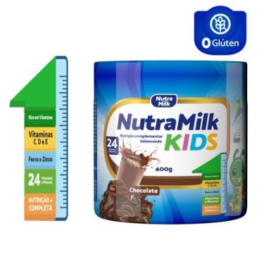 Imagem de NutraMilk Kids Suplemento alimentar infantil em pó sem glúten e Rico e