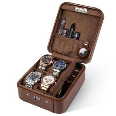 Imagem de Estojo de Viagem KAMIER com Fechadura e Suporte AirTag - Para Homens e