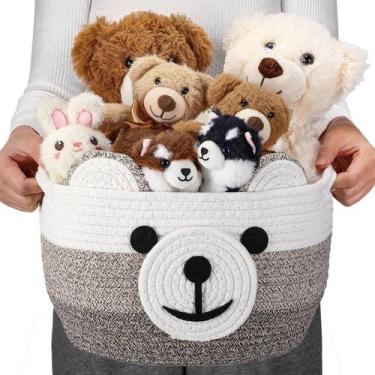 Imagem de Cesta de Armazenamento Zopeal Bear - Cesta de Algodão para Berçário