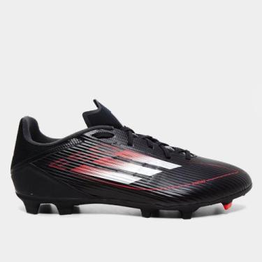 Imagem de Chuteira Campo Adidas F50 League Unissex, Preto, Vermelho, 40
