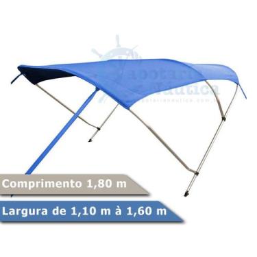 Imagem de Capota Toldo Nautico 3 Arcos para Lanchas, Barcos de Aluminio e Botes 