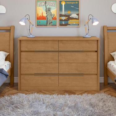 Imagem de Cômoda Gaveteiro Ambiente Urban Amêndoa Clean - Lopas - MÓVEIS LOPAS